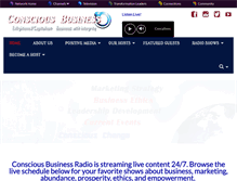 Tablet Screenshot of consciousbusinessradio.com